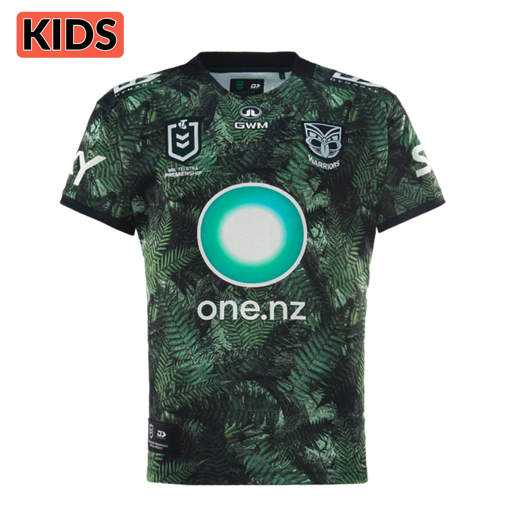 2026 New Zealand Warriors Te Taiao Kids Jersey