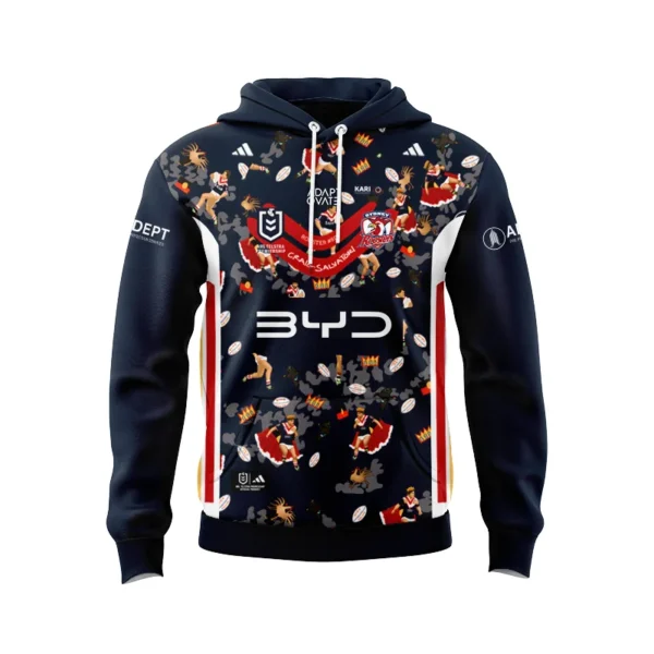 2026 Sydney Roosters Indigenous Hoodie front view